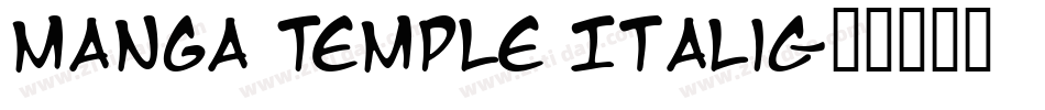 Manga Temple Italic字体转换